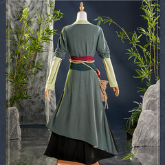 Where Winds Meet (2025) Ying Ying Green Set Wuxia Hanfu Outfits Cosplay Costume