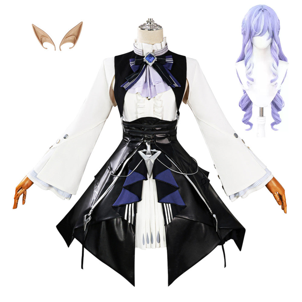 Zenless Zone Zero Vivian Banshee Black White Dress Set Outfits Cosplay Costume
