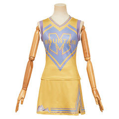 Zombies 4: Dawn of the Vampires (2025) Addison Yellow Cheerleader Set Outfits Cosplay Costume 