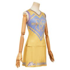 Zombies 4: Dawn of the Vampires (2025) Addison Yellow Cheerleader Set Outfits Cosplay Costume 