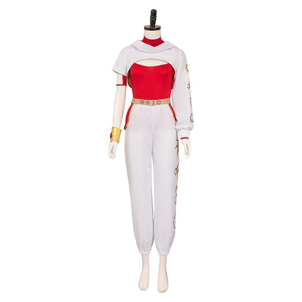 Zombies 4: Dawn of the Vampires (2025) Nova Red White Trousers Set Outfits Cosplay Costume 
