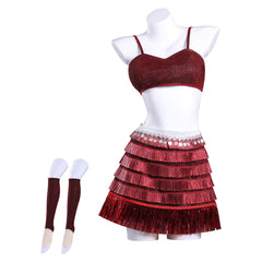  Zootopia 2 (2025) Gazelle Red Dance Skirt Set Outfits Cosplay Costume