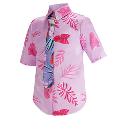 Zootopia 2 (2025) Nick Wilde Pink Summer Shirt Necktie Outfits Cosplay Costume 