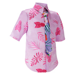 Zootopia 2 (2025) Nick Wilde Pink Summer Shirt Necktie Outfits Cosplay Costume 