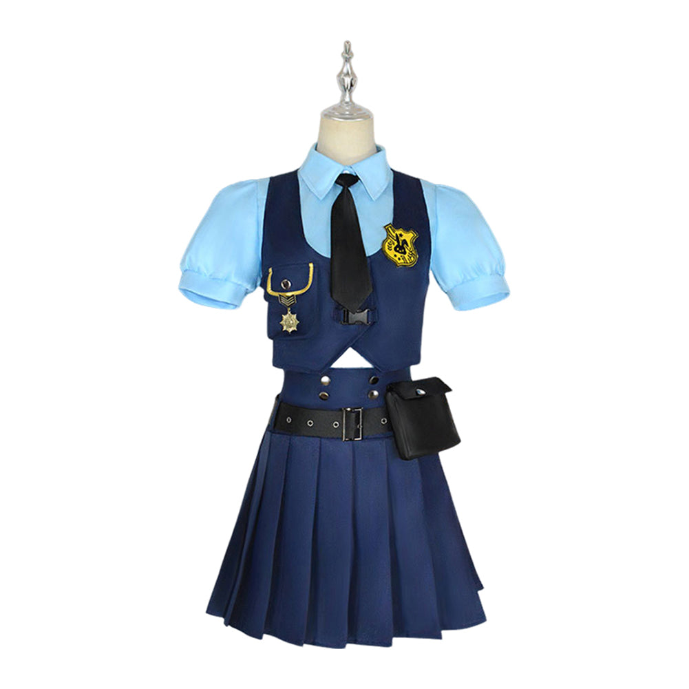 Zootopia Judy Hopps Police Blue Skirt Set Outfits Cosplay Costume Carnival Suit 