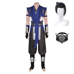 Mortal Kombat Sub Zero Blue Set Outfits Cosplay Costume Halloween Carnival Suit