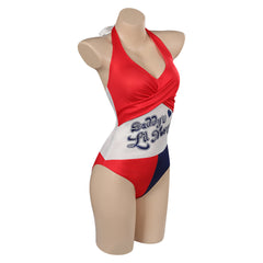 TV Harley Quinn Red Swimsuit Cosplay Costume Outfits Halloween Carnival Suit