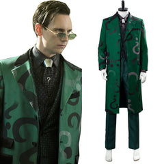 TV  Gotham Season 5 The Riddler Cosplay Edward Nygma Green Outfit Cosplay Costume