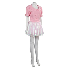 Movie Barbie 2023 Margot Robbie Barbie Pink Bubble Skirt Suit Outfits Cosplay Costume