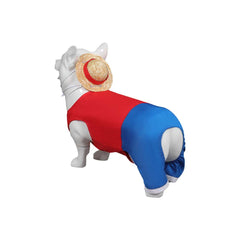 Anime One Piece Luffy Pet Dog Outfits Cosplay Costume Halloween Carnival Suit