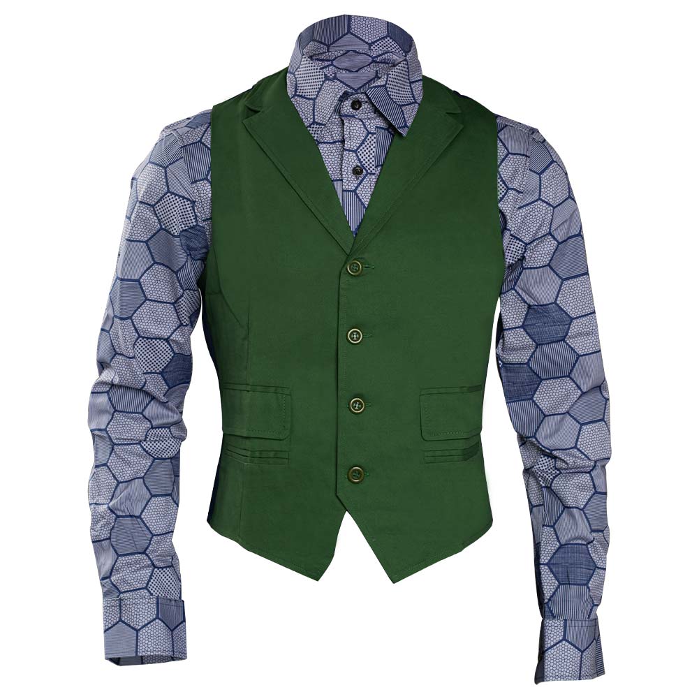 Movie Dark Knight Joker Hexagon Shirt + Vest costume Tailor Made Halloween Carnival Suit