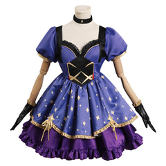 Game Genshin Impact Mona Cosplay Costume Witch Lolita Dress Hat Outfits Halloween Carnival Suit-Coshduk