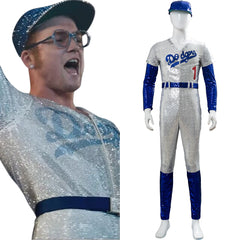 Rocketman Elton John Dodgers Baseball Uniform Cosplay Costume Halloween Carnival Suit