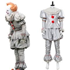 IT 2 Pennywise Clown Outfit Cosplay Costume Stephen King Adult Men Women Halloween Carnival Suit