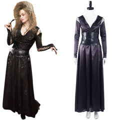 Movie Harry Potter Bellatrix Lestrange Cosplay Costume Halloween Carnival Suit