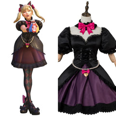 Game Overwatch D.VA DVA Hana Song Lolita Black Cat Officer Dress Halloween Cosplay Costume
