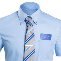 FREE GUY - Guy Cosplay Costume Blue T-Shirt Halloween Carnival Suit