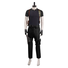 Resident Evil 4 Remake - Leon S.Kennedy Cosplay Costume Coat Pants Gloves Outfits Halloween Carnival Suit