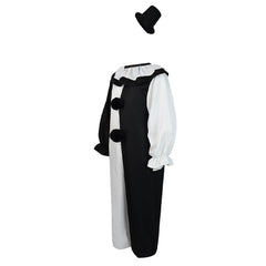 Kids Movie Terrifier 2 Art the Clown Outfits Black And White Jumpsuit ​Cosplay Costume Halloween Carnival Suit