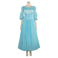 Movie The Little Mermaid Ariel Blue Dress Set Outfits Cosplay Costume Halloween Carnival Suit
