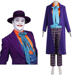 Movie Batman 1989 the joker Cosplay Costume Outfits Halloween Carnival Suit