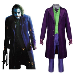 Movie The Dark Knight Joker  Cosplay Costume Outfits Halloween Carnival Party Disguise Suits