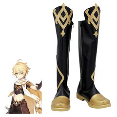 Genshin Impact Traveler  Cosplay Shoes Boots Halloween Costumes Accessory Custom Made