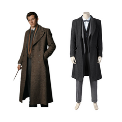 Fantastic Beasts: The Secrets of Dumbledore -Newt Scamander Cosplay Costume Outfits Halloween Carnival Suit