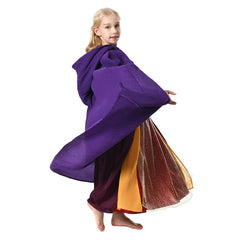 Kids Children Hocus Pocus 2 Sarah Sanderson Cosplay Costume Cloak Halloween Carnival Suit