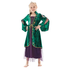 Kids Hocus Pocus- Winifred Sanderson Cosplay Costume Outfits Halloween Carnival Suit