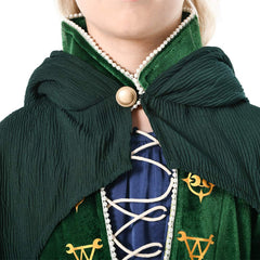 Kids Children Hocus Pocus 2 Winifred Sanderson Cosplay Costume Green Cloak Halloween Carnival Suit