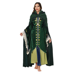 Hocus Pocus 2 Winifred Sanderson Costume Hooded Cloak Outfits Halloween Carnival Suit