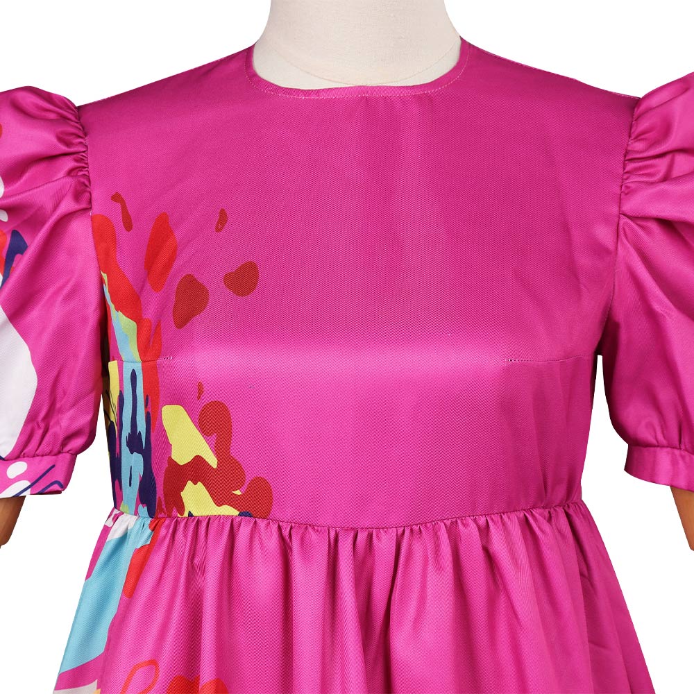 Barbie 2023 Weird Barbie Rose Pink Dress Outfits Cosplay Costume Hallo –  Coshduk