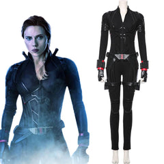 Movie Avengers 4 : Endgame Black Widow Outfit Cosplay Costume Halloween Carnival Suit