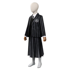 Kids Children Jenna Ortega School Uniform Dress Outfits Cosplay Costume Halloween Carnival Suit