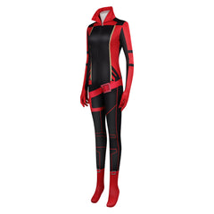 Movie Spider-Man: Across The Spider-Verse Jessica Drew Outfits Red Jumpsuit Cosplay Costume Halloween Carnival Suit