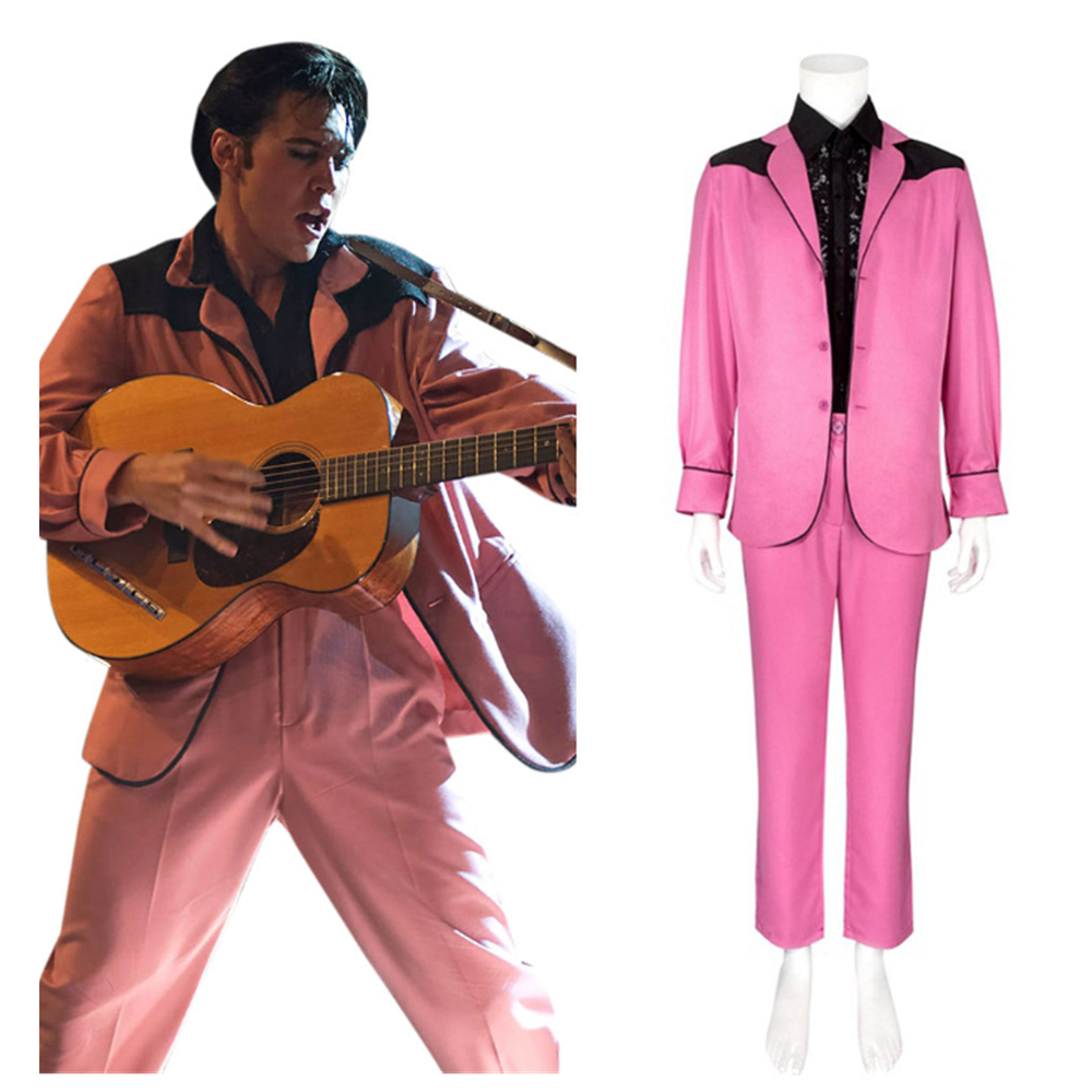 Elvis (2022)-Elvis Presley Cosplay Costume Shirt Coat Pants Outfits Halloween Carnival Suit