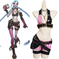 League of Legends - LoL Jinx Skin Cosplay Costume Outfits Halloween Carnival Suit