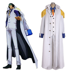 Anime One Piece Kuzan/Aokiji Cosplay Costume Outfits Halloween Carnival Party Disguise Suits