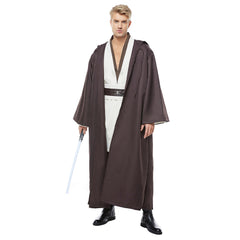 Movie Star Wars Kenobi Jedi TUNIC White Cosplay Costume Halloween Carnival Suit