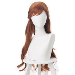 Movie Frozen 2 Princess Anna Brown Cosplay Wigs Halloween Carnival Props