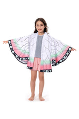 Kids Children Kochou Shinobu Kimono Coat Cosplay Costume Halloween Suit