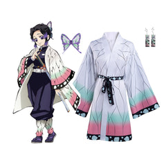 Anime Kochou Shinobu Cosplay Costume Cloak Earings Belt Outfits Halloween Carnival Suit