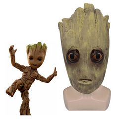 Guardians of the Galaxy3：Ente Groot Mask Cosplay Latex Masks Helmet Masquerade Halloween Party Costume Props