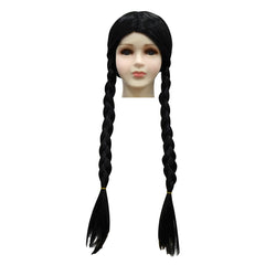 Kids Jenna Ortega Cosplay Wig Heat Resistant Synthetic Hair Carnival Halloween Party Props