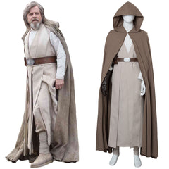 Movie The Last Jedi Luke Skywalker Outfit Cosplay Costume Halloween Suit