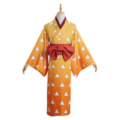 Zenitsu Cosplay Costume Kimono Dress Outfits Halloween Carnival Suit