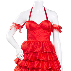 The Suicide Squad(2021) Red Dress Outfit Harley Quinn Halloween Carnival Suit Cosplay Costume