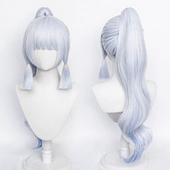 Game Genshin Impact Kamisato Ayaka Cosplay Wig Heat Resistant Synthetic Hair Carnival Halloween Party Props