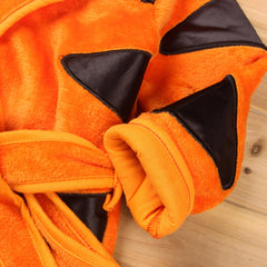 Kids New Year Tiger Coral fleece Bathrobe Cosplay Sleepwear Pajams Bath Robe Costume